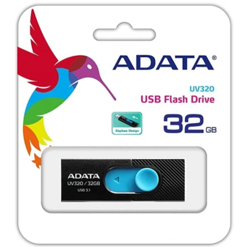 Флеш пам'ять USB 32 Gb ADATA UV320 black-blue USB 3.1 - зображення 4