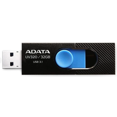 Флеш пам'ять USB 32 Gb ADATA UV320 black-blue USB 3.1 - зображення 2