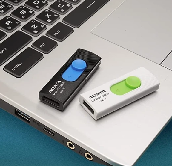 Флеш пам'ять USB 32 Gb ADATA UV320 black-blue USB 3.1 - зображення 3