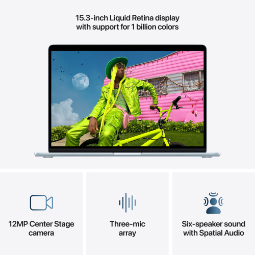 Ноутбук Apple MacBook Air 15 M5 A3448 Sky Blue (MDVQ4UA\/A) - зображення 6