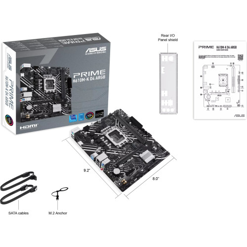 Мат. плата 1700 ASUS PRIME H610M-K D4 ARGB - зображення 6