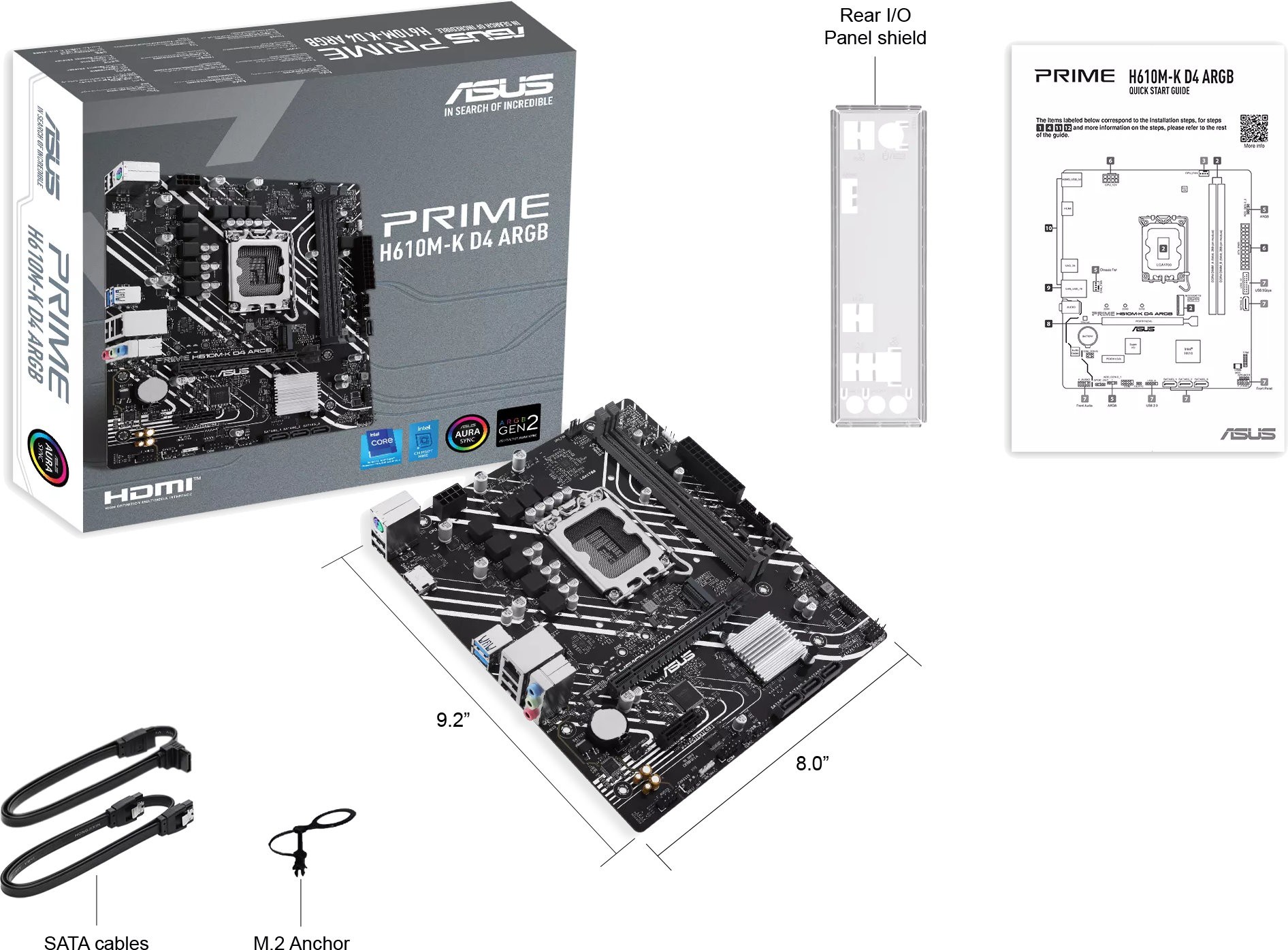 Мат. плата 1700 ASUS PRIME H610M-K D4 ARGB - зображення 6