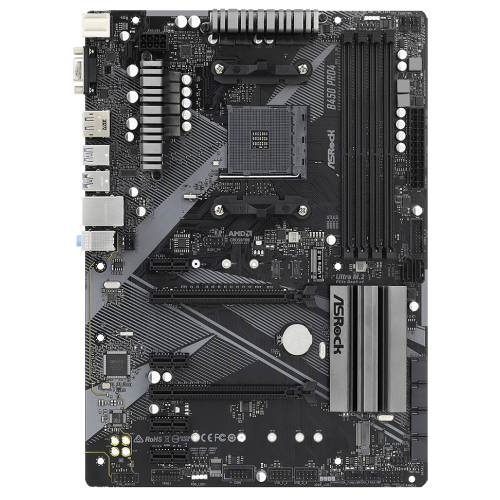 Мат. плата AM4 AsRock B450 PRO4 R2.0 - зображення 2