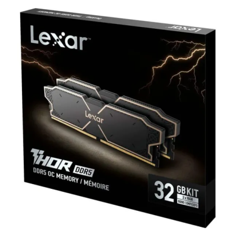 Пам'ять DDR5 RAM_32Gb (2x16Gb) 6000Mhz Lexar Thor Black (LD5U16G60C380V-RGD) - зображення 4