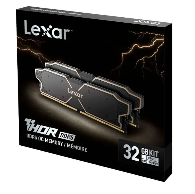 Пам'ять DDR5 RAM_32Gb (2x16Gb) 6000Mhz Lexar Thor Black (LD5U16G60C380V-RGD) - зображення 4