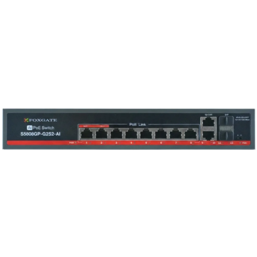 Комутатор Switch FoxGate S5808GP-G2S2-AI - зображення 2