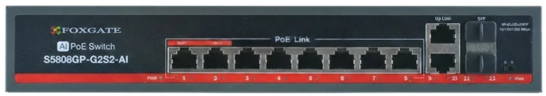 Комутатор Switch FoxGate S5808GP-G2S2-AI - зображення 2