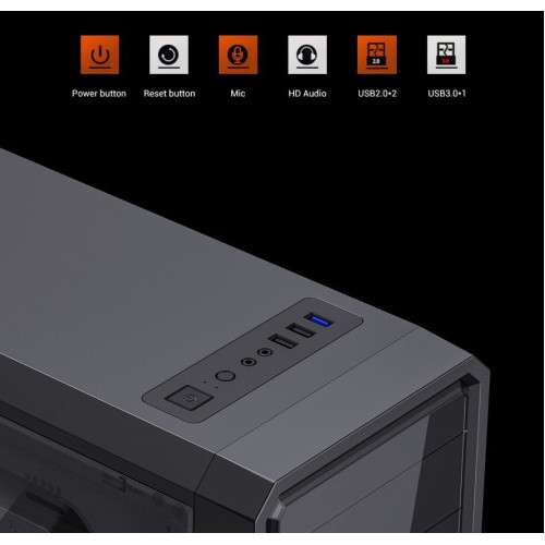 Корпус GAMEMAX G561E Black - зображення 10