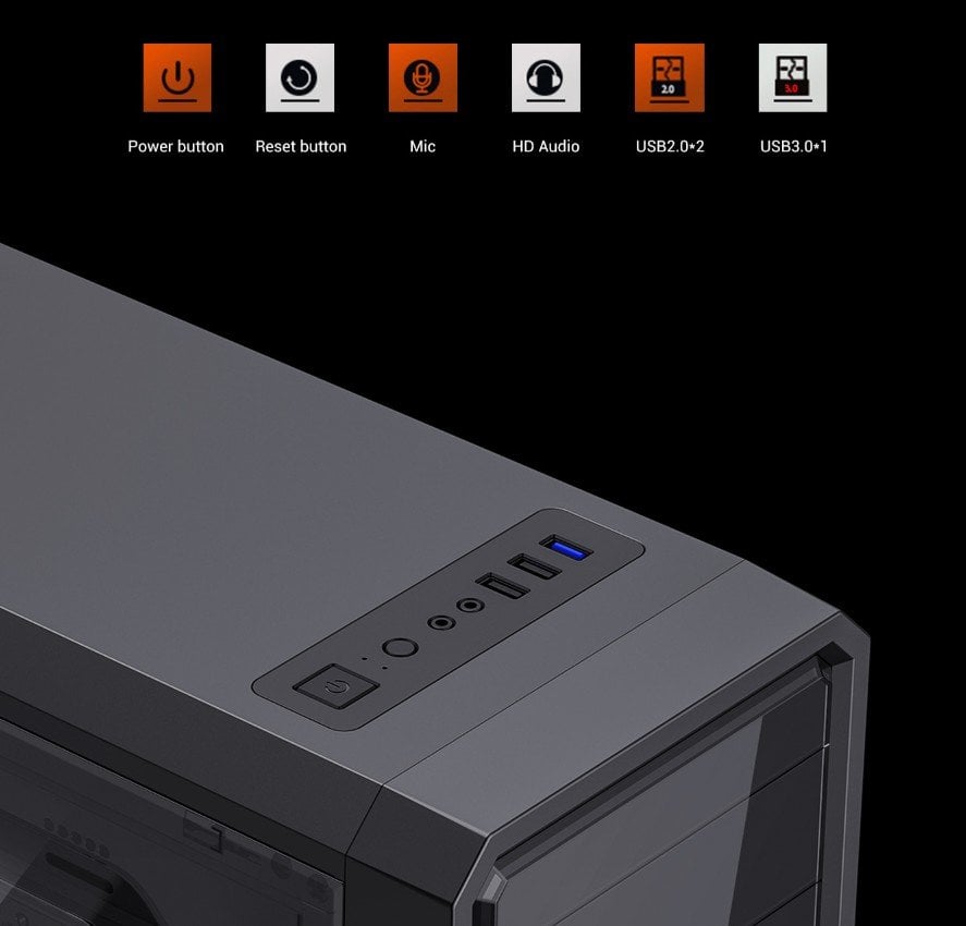 Корпус GAMEMAX G561E Black - зображення 10