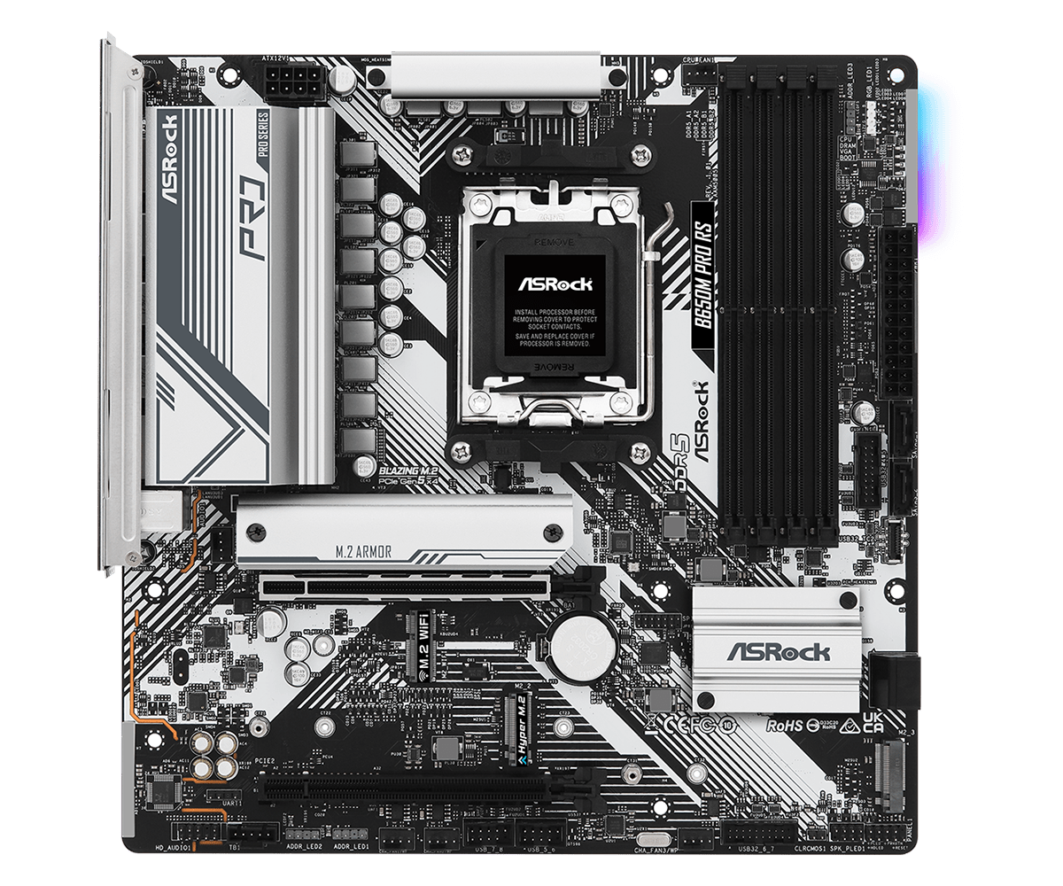 Мат. плата AM5 ASRock B650M PRO RS - зображення 2