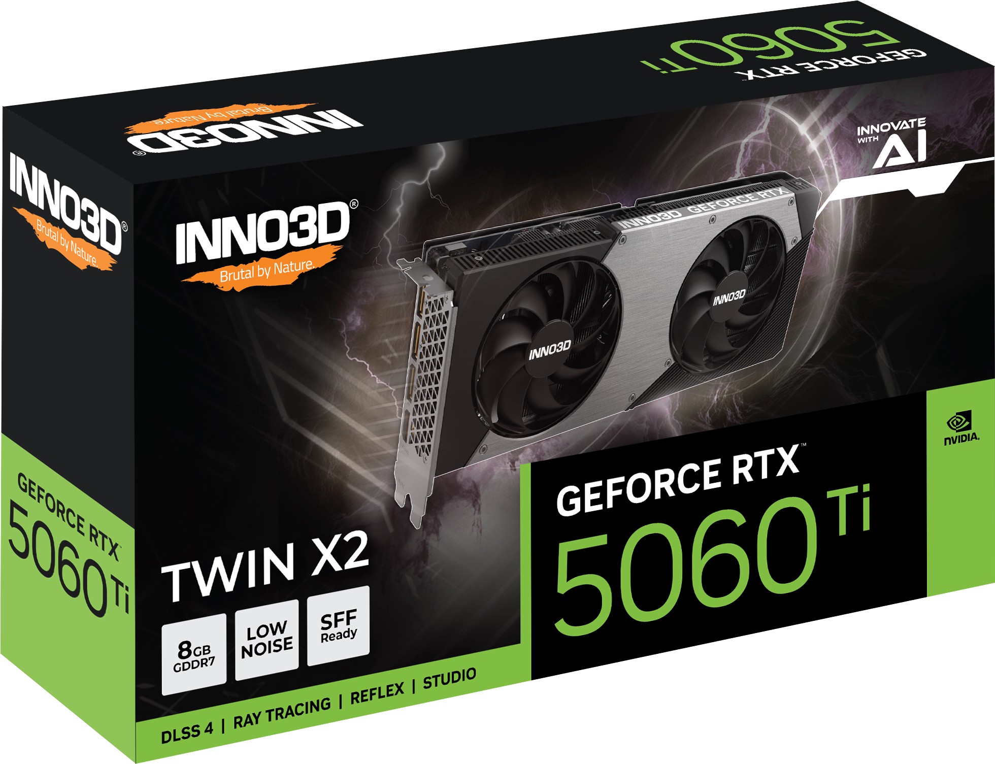 Відеокарта GeForce RTX 5060 Ti 8GB GDDR7 INNO3D TWIN X2 (N506T2-08D7-193075N) - зображення 5