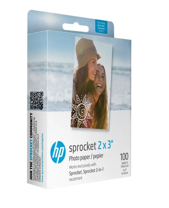 Фото-папір HP Zink для Sprocket 2x3, glossy, self-adhesive, 100sh - зображення 1
