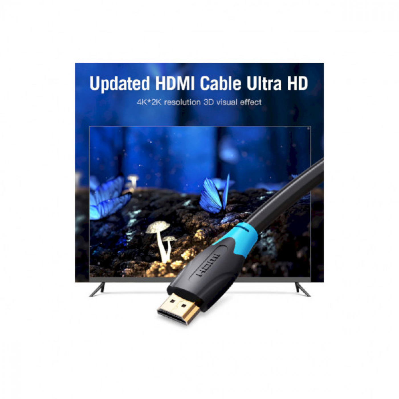 Кабель HDMI to HDMI, 2.0m V2.0 4K60Hz Vention (AACBH) - зображення 3