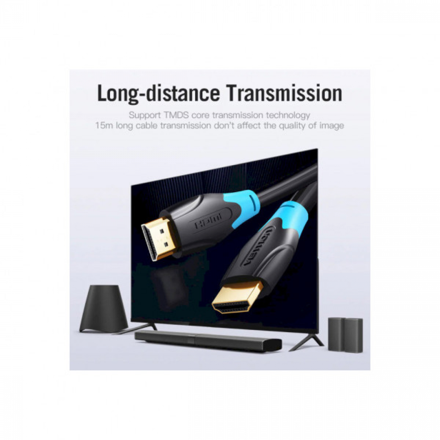Кабель HDMI to HDMI, 2.0m V2.0 4K60Hz Vention (AACBH) - зображення 4