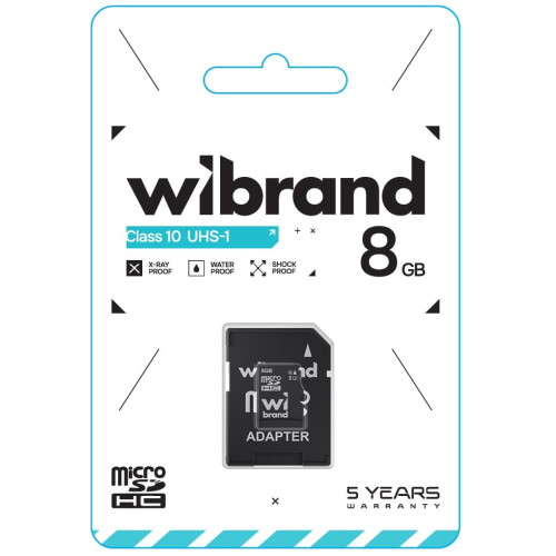 MicroSDHC 8 Gb Wibrand class 10 - зображення 2
