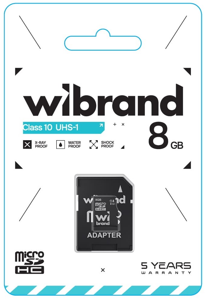 MicroSDHC 8 Gb Wibrand class 10 - зображення 2
