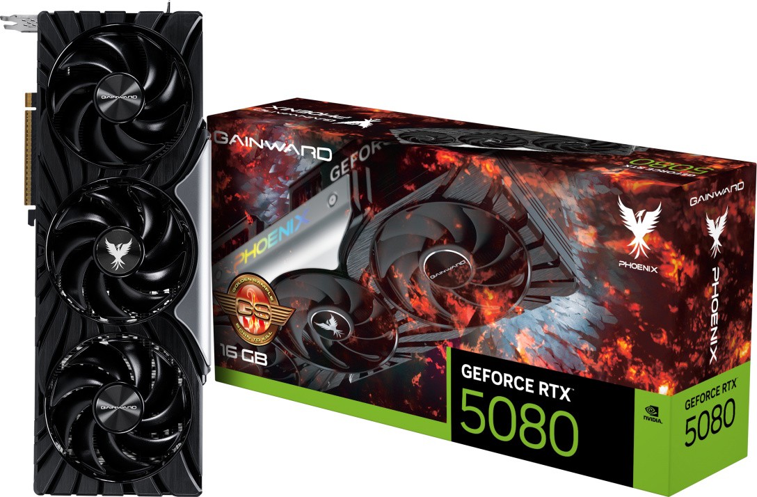 Відеокарта GeForce RTX 5080 16GB GDDR7 Gainward Phoenix GS (NE75080S19T2-GB2031X) - зображення 1