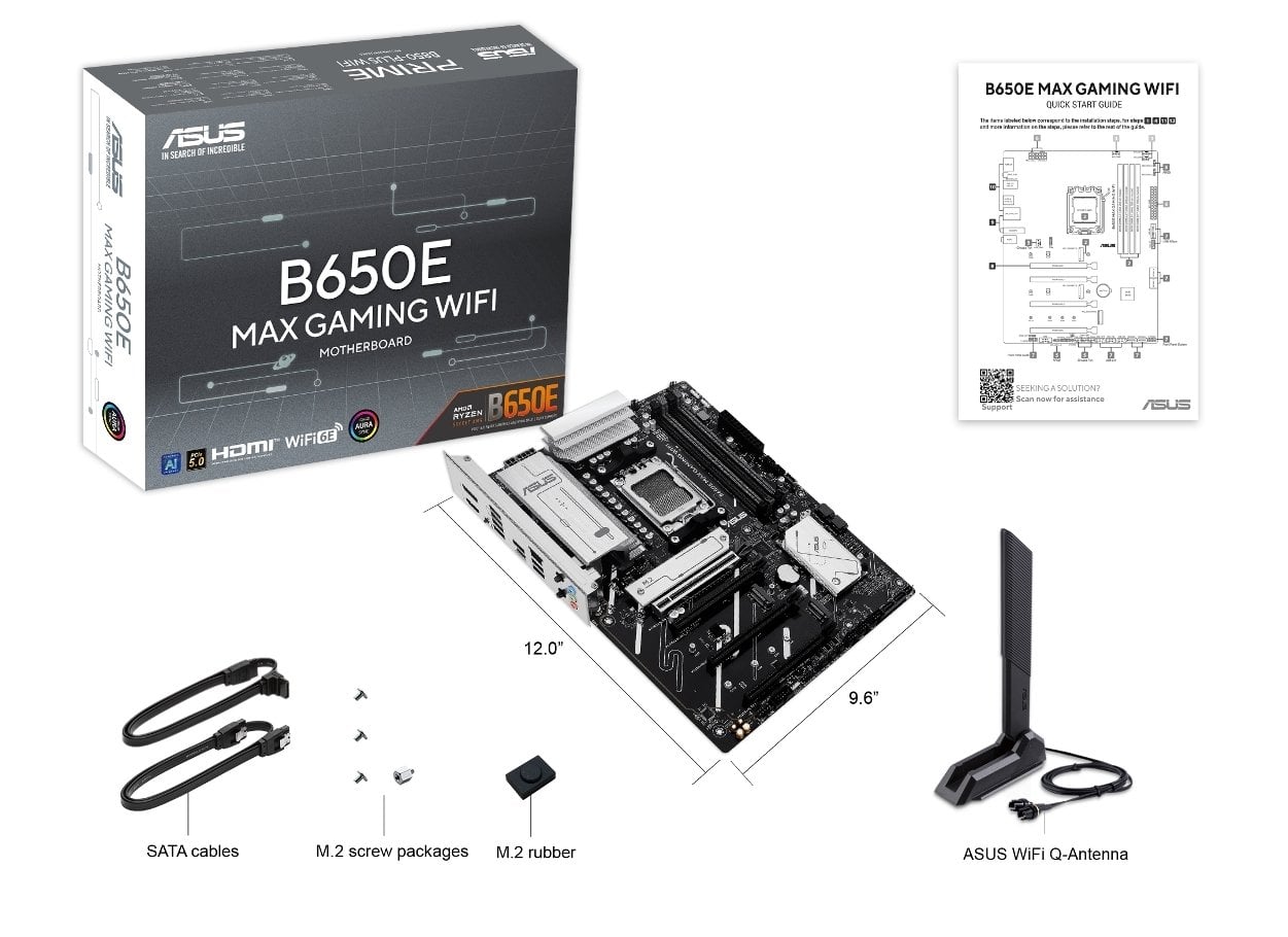 Мат. плата AM5 Asus B650E MAX GAMING WIFI - зображення 8