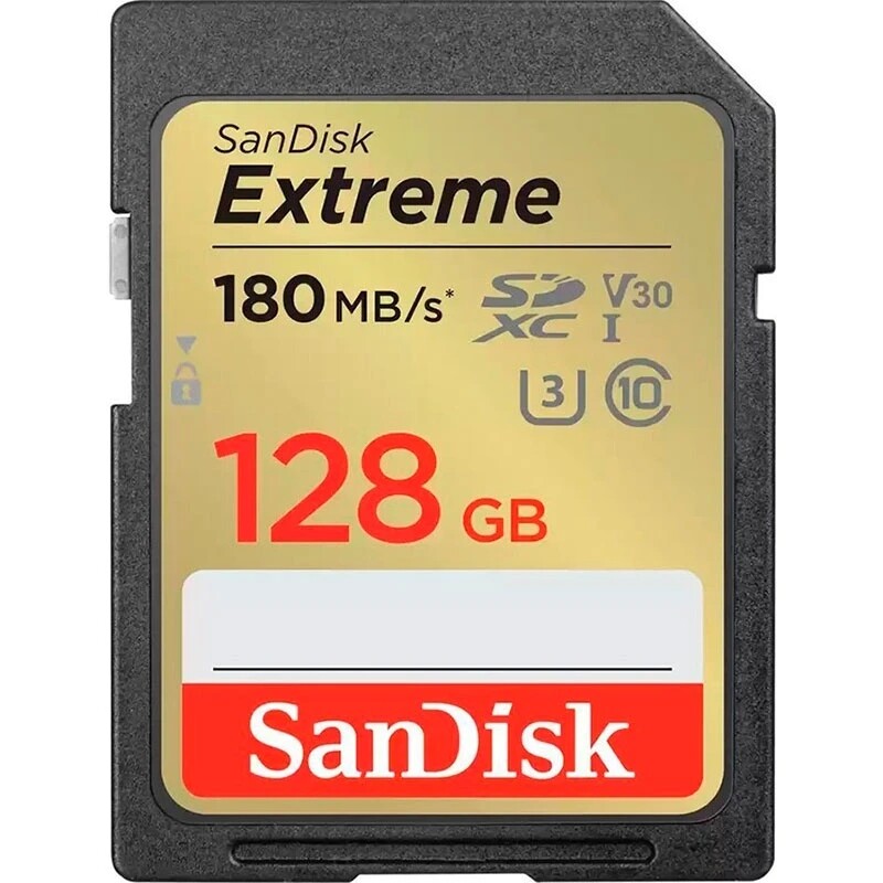 Secure Digital card 128 Gb SanDisk Extreme SDXC UHS-I class 10 (SDSDXVA-128G-GNCIN) - зображення 1