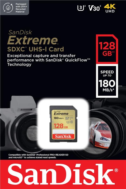 Secure Digital card 128 Gb SanDisk Extreme SDXC UHS-I class 10 (SDSDXVA-128G-GNCIN) - зображення 2