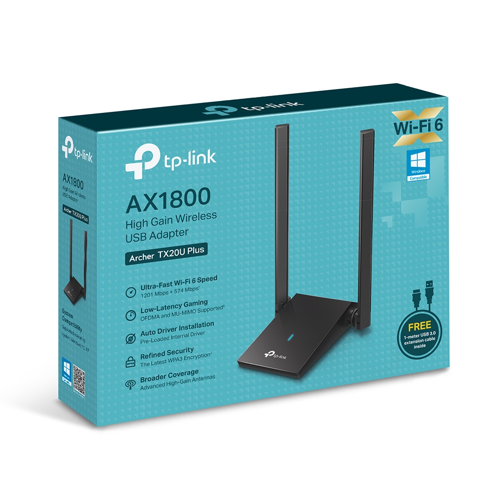 Мережева карта Wireless USB Wi-Fi TP-Link ARCHER TX20U PLUS - зображення 4