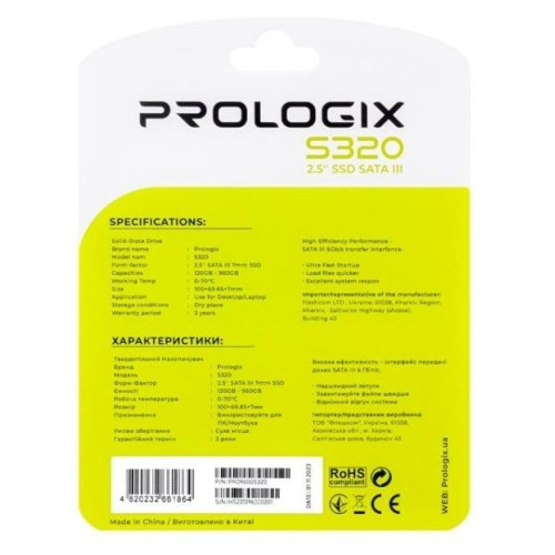 Накопичувач SSD 960GB Prologix S320 (PRO960GS320) - зображення 5