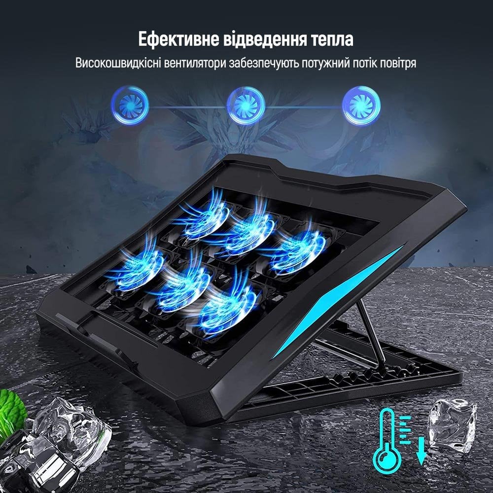 Підставка охолоджуюча для ноутбука ColorWay Cooling Laptop Q3 - зображення 12