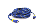 Кабель HDMI to HDMI, 10 м, Merlion blue\/gold (YT-HDMI - зображення 1