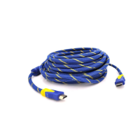 Кабель HDMI to HDMI, 10 м, Merlion blue/gold (YT-HDMI