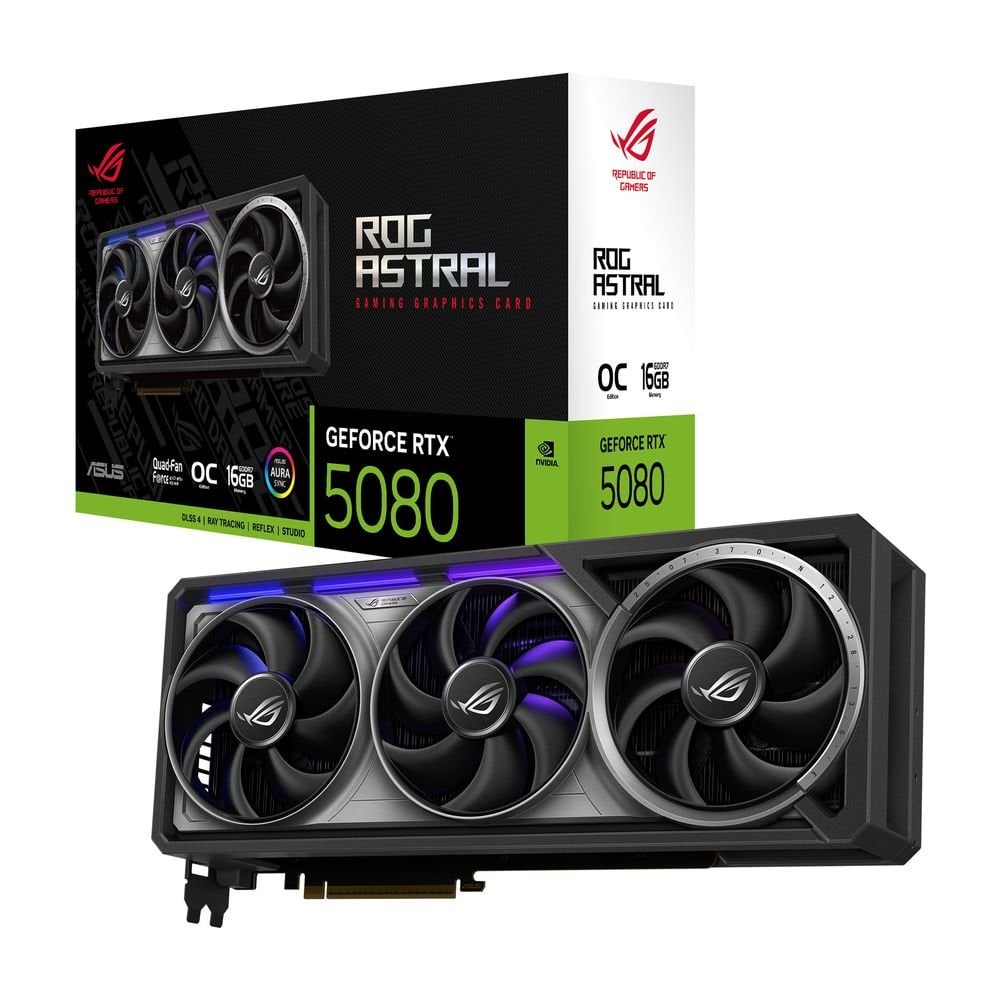 Відеокарта GeForce RTX 5080 16GB GDDR7 ASUS ROG ASTRAL OC (ROG-ASTRAL-RTX5080-O16G-GAMING) - зображення 1