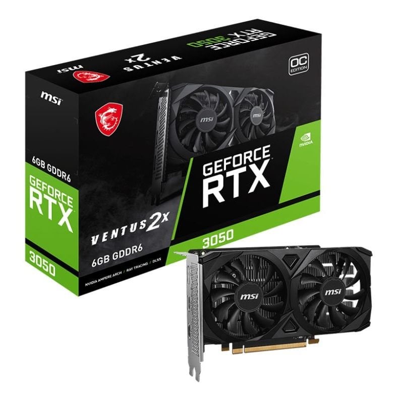 Відеокарта GeForce RTX 3050 6GB GDDR6 MSI (RTX 3050 VENTUS 2X E 6G OC) - зображення 1