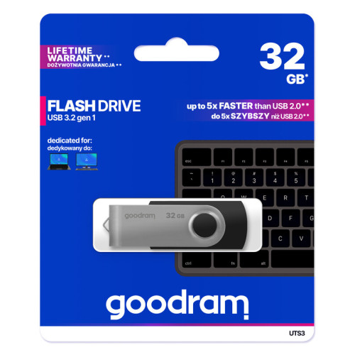 Флеш пам'ять USB 32 Gb Goodram UTS3 Twister black USB3.0 - зображення 5