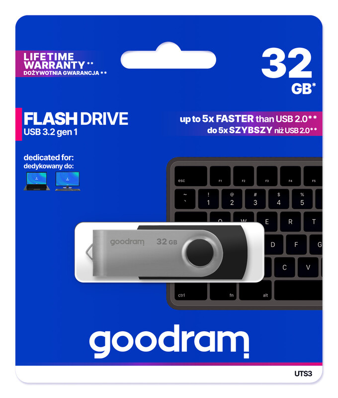 Флеш пам'ять USB 32 Gb Goodram UTS3 Twister black USB3.0 - зображення 5
