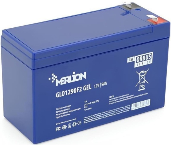 Акумуляторна батарея Merlion GLO1290F2 GEL 12V  9.0Ah гелева - зображення 1