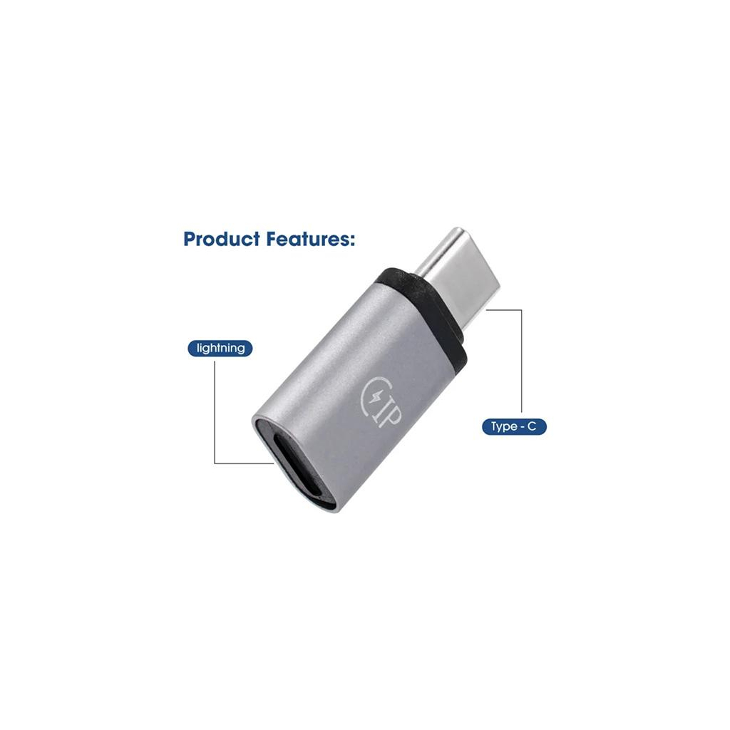 Перехідник Lightning F to USB-C M gray XoKo XK-AC-027 - зображення 3