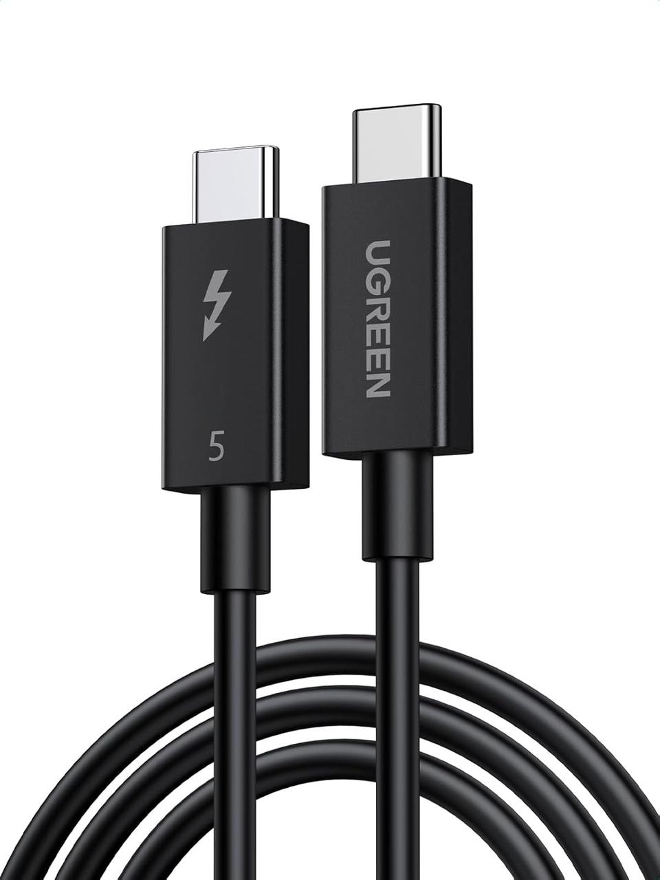 Кабель Thunderbolt 5 USB-C to USB-C Ugreen L703, 1м, 5A, PD3.1 240W, 16K@60Hz, 80-120 Гбіт\/с - зображення 1