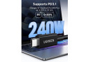 Кабель Thunderbolt 5 USB-C to USB-C Ugreen L703, 1м, 5A, PD3.1 240W, 16K@60Hz, 80-120 Гбіт\/с - зображення 3