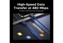 Кабель Thunderbolt 5 USB-C to USB-C Ugreen L703, 1м, 5A, PD3.1 240W, 16K@60Hz, 80-120 Гбіт\/с - зображення 5