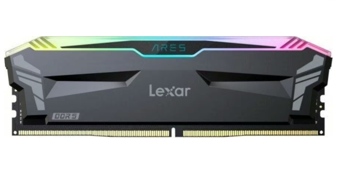 Пам'ять DDR5 RAM_16Gb (1x16Gb) 6400Mhz Lexar Ares RGB Black (LD5EU016G-R6400GDLA) - зображення 1