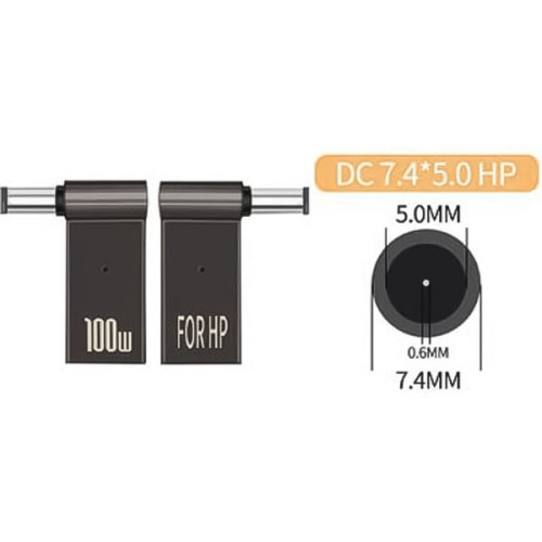 Адаптер PD 100W USB Type-C Female to DC Male Jack 7.4x5.0 mm HP ST-Lab - зображення 3