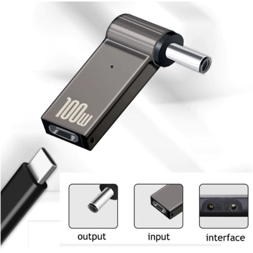 Адаптер PD 100W USB Type-C Female to DC Male Jack 7.4x5.0 mm HP ST-Lab - зображення 5