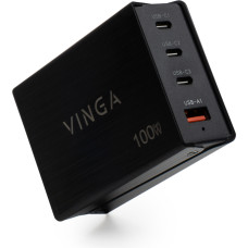 Зарядний пристрій Vinga GaN 100W PD+QC (VCPCH100CB)