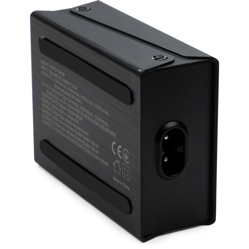Зарядний пристрій Vinga GaN 100W PD+QC (VCPCH100CB) - зображення 3