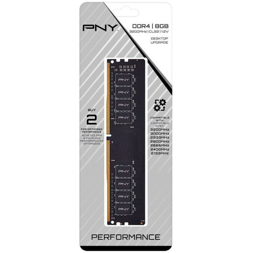 Пам'ять DDR4 RAM 8Gb (1x8Gb) 3200Mhz PNY (MD8GSD43200-SB) - зображення 3