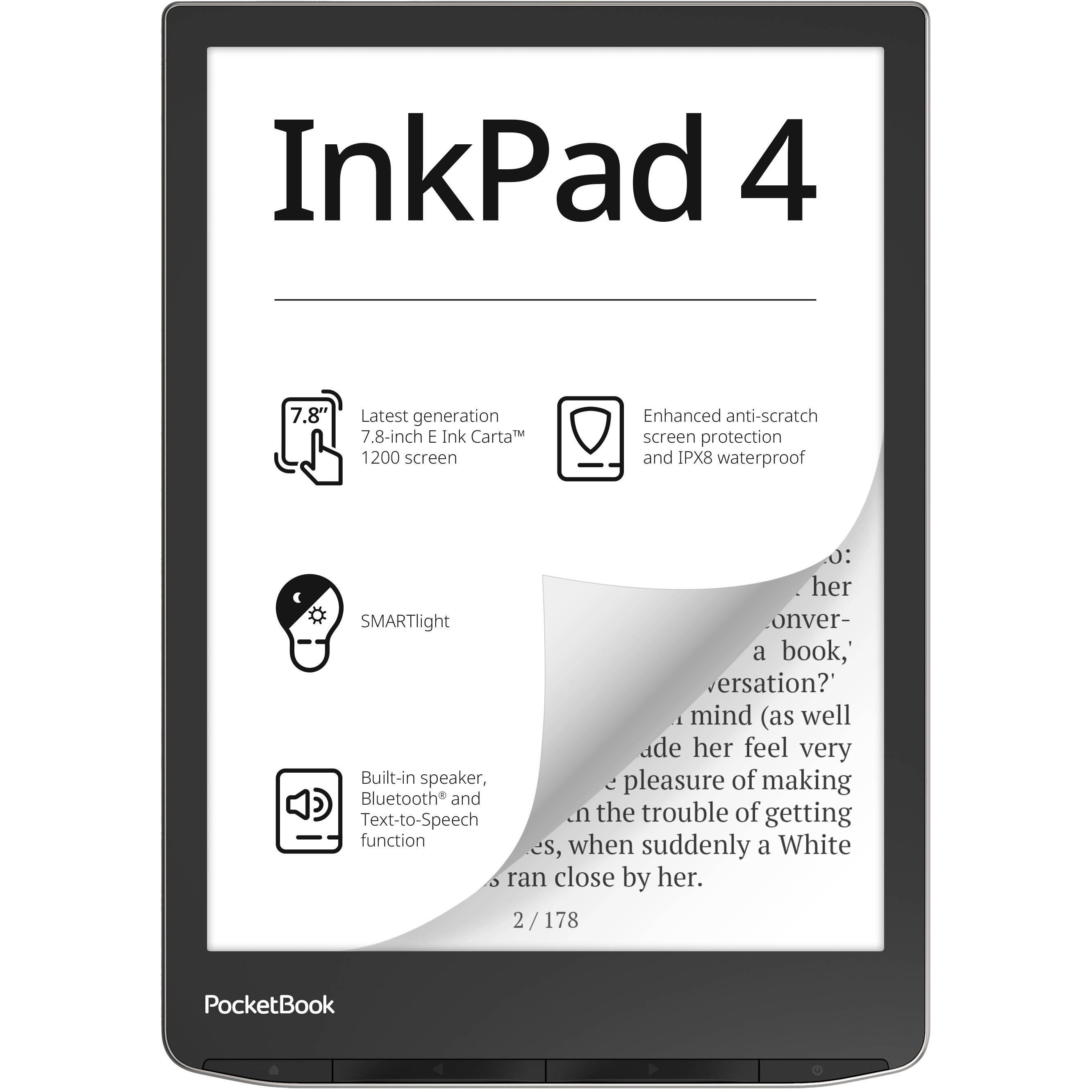Електронна книга PocketBook 743G InkPad 4 Stardust Silver (PB743G-U-CIS) - зображення 1