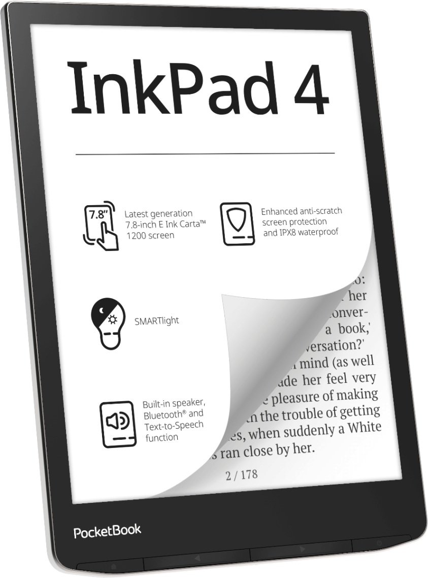 Електронна книга PocketBook 743G InkPad 4 Stardust Silver (PB743G-U-CIS) - зображення 2