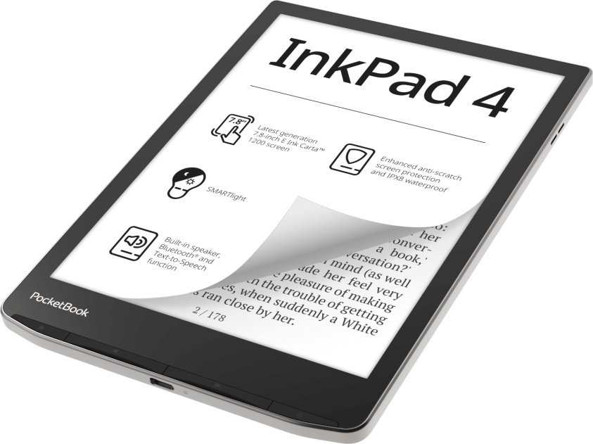Електронна книга PocketBook 743G InkPad 4 Stardust Silver (PB743G-U-CIS) - зображення 3
