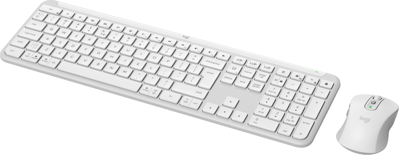 Комплект безпровідний Logitech MK950 Bluetooth\/Wireles UA Off-White - зображення 3