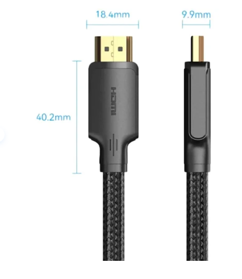 Кабель HDMI to HDMI, 10 м, v2.0, 1080p60Hz, Vention (VAA-B02-L1000) - зображення 2