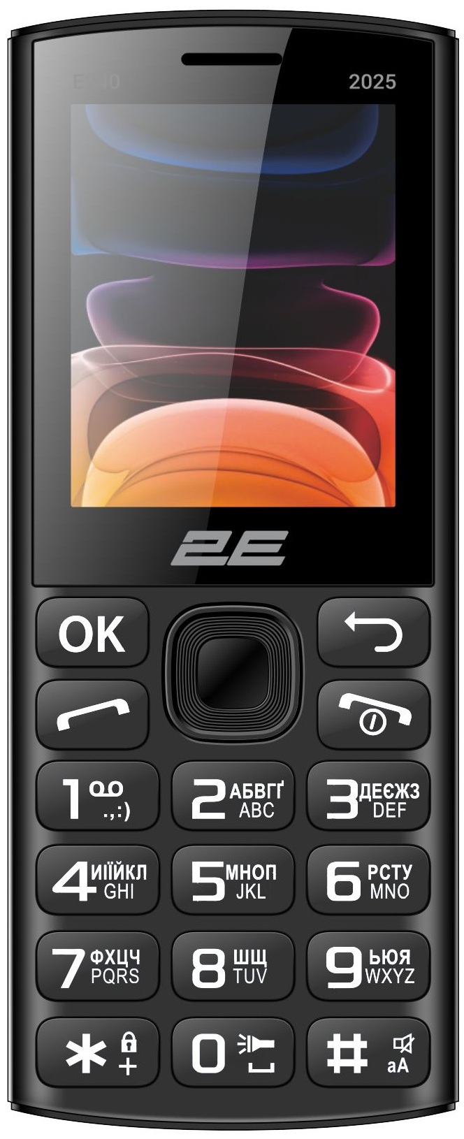 Мобільний телефон 2E E240 2025 Black (794300867202) - зображення 1